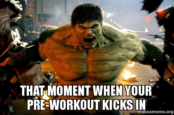 Beast mode like the Hulk homemade pre-workout